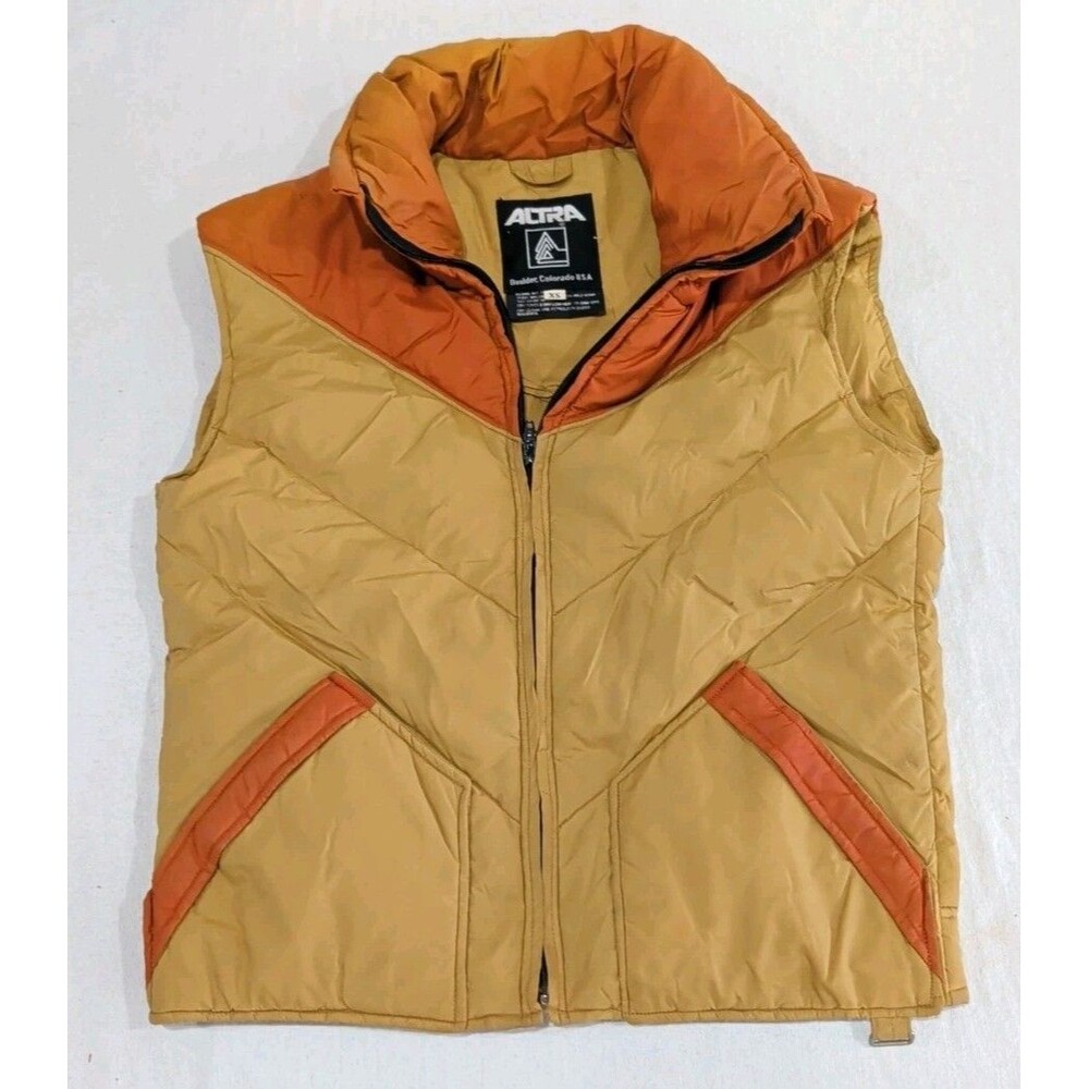 Vintage Altra Puffer Vest Full Zip Boulder, Colorado Made In USA 70s Adult XS